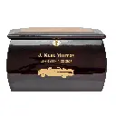 Mahogany Finish Burlwood Treasure Chest 