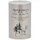 Stainless Steel Silver Cylinder Adult Urn