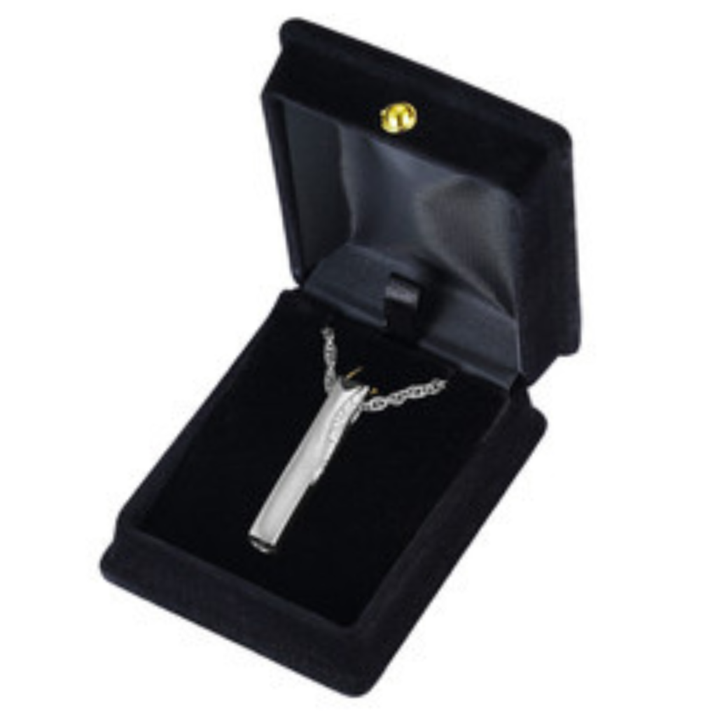 Crystal Facet Silver Pendant